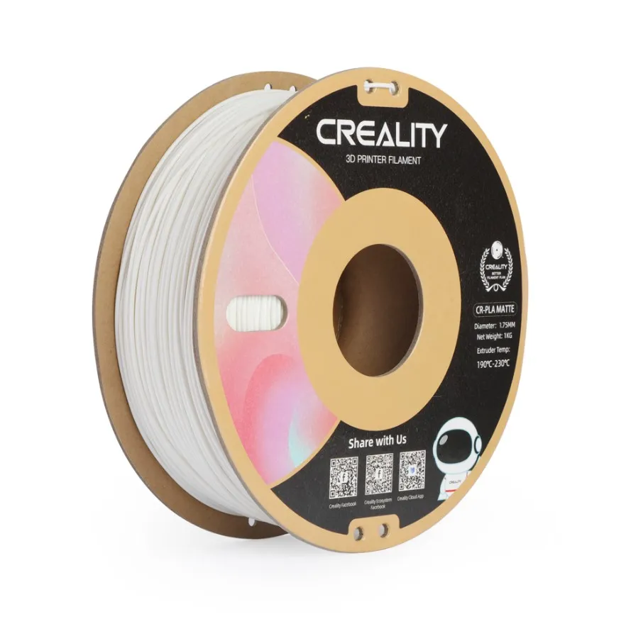 Creality CR-PLA Matte Filament - Gypsum White